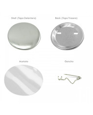 Herraje 6.5 cms para ensamble de Botón